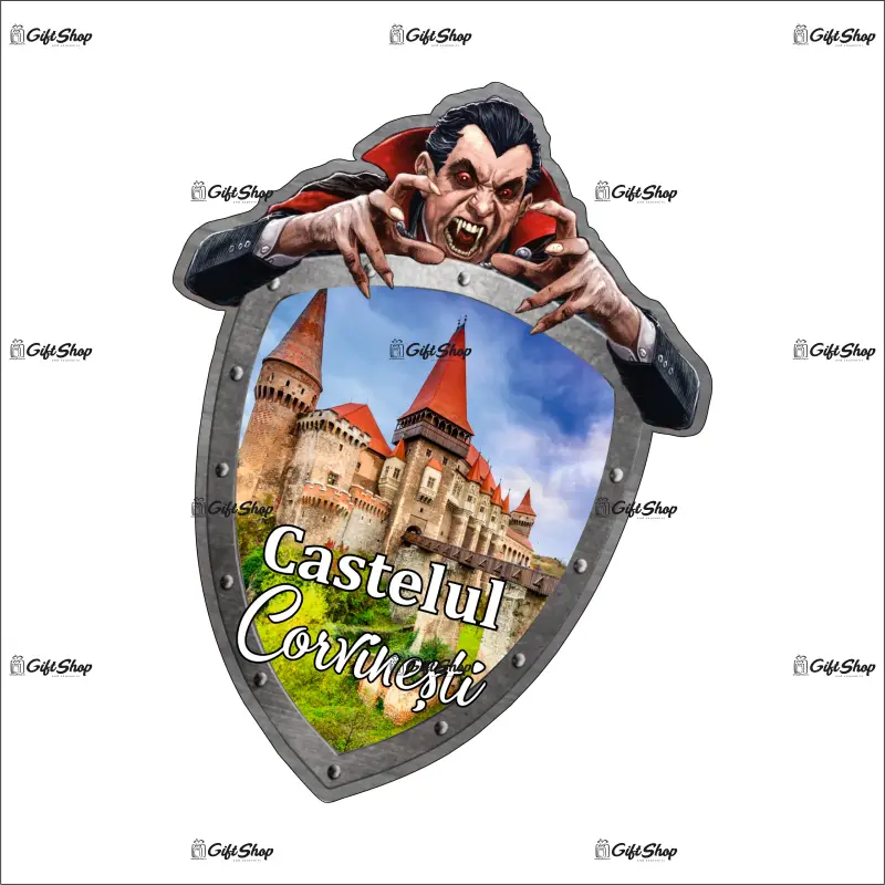 Castelul corvinesti, dracula, romania, magnet frigider mgs134